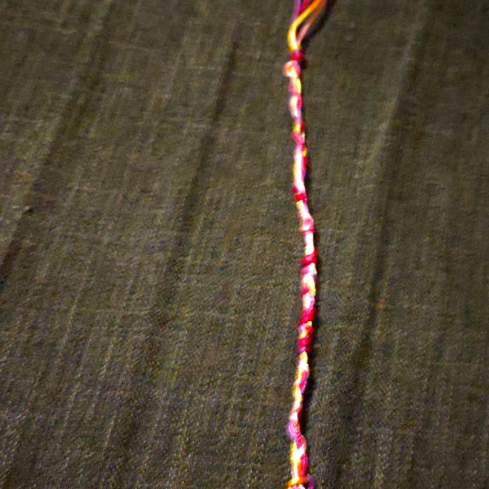 Pink And Yellow Brade Bracelet
